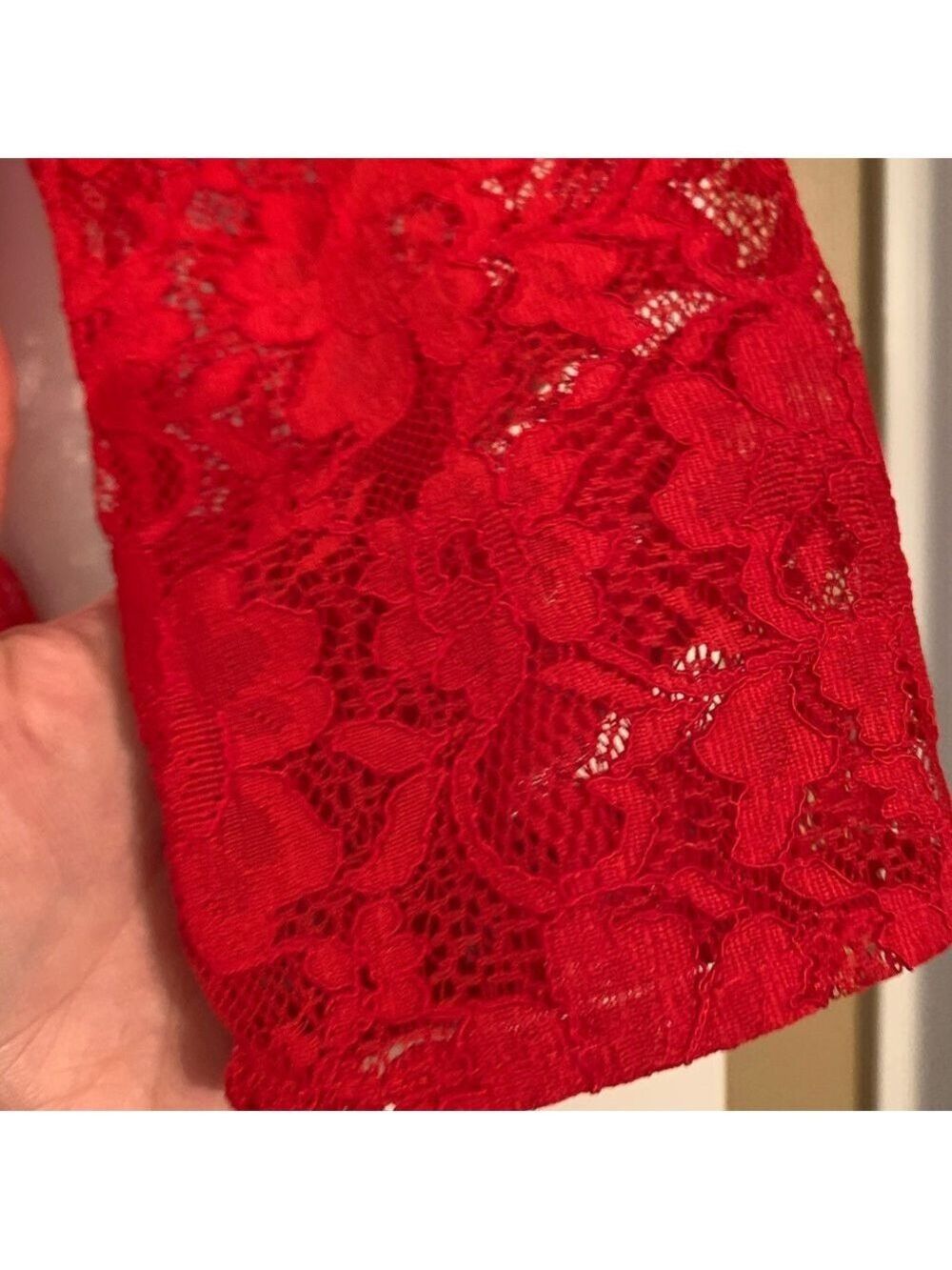 French Connection Red Lace Dress Size 6 - Picture 5 of 5